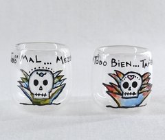 Mezcaleros de cristal pintados a mano - comprar en línea