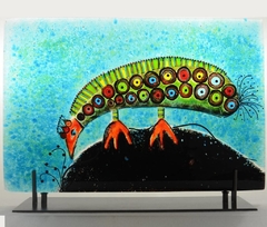 Paneles artísticos en vitrofusión "ALEBRIJES. Pájaro" en internet