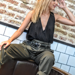 Musculosa VERA gasa negro - comprar online