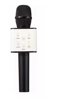 Microfono Karaoke Bluetooth Q7 inalambrico con Parlante Luces Estuche - Shoppingame