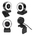 Imagen de CAMARA WEB PC NOGA NGW111 FULL HD 1080 WEBCAM LUZ LED 3 NIVELES DE BRILLO TRIPODE