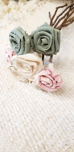 FLORES DE TELA ROCOCO PEQUEÑAS