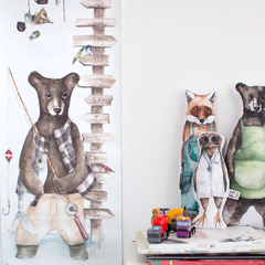 Medidor infantil tela ¨Oso Child Growth Chart¨