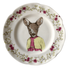 Plato de postre ilustrado BAMBI