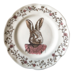 Plato de postre ilustrado CONEJA