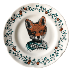 Plato de postre ilustrado ZORRO