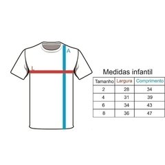 Tabela de Medidas Camiseta Infantil