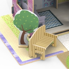 Imagem do Brinquedo Educativo Quebra-cabeça 3D Casinha de Madeira Little House Verão - 50 PÇS