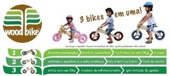 Bicicleta de Madeira Woodbike Camará Movelaria - Cor Vermelha
