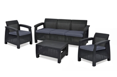LIVING TRIPLE SET (c/Sillon de 3 cuerpos)- Color Grafito en internet