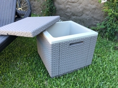 ICE CUBE: Heladerita + mesa auxiliar + asiento - 3 en 1 - PISCINAS ZUMAAC 