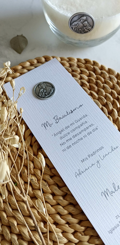 Estampita señalador medalla Malena - Comunión - comprar online
