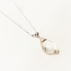 Collar Cuarzo rolado perla