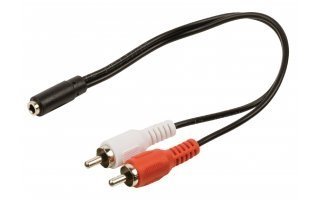 Adaptador 3.5mm Hembra a 2 RCA macho