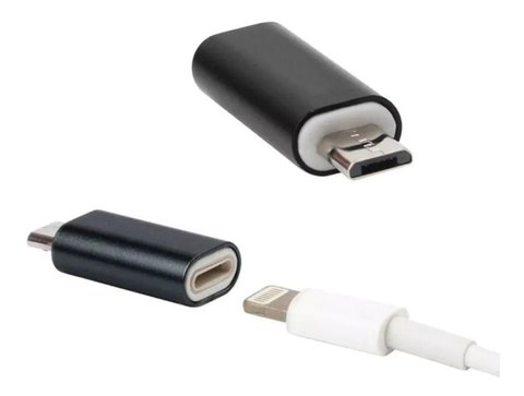 Adaptador Micro USB Hembra a IPHONE Macho