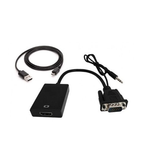 Adaptador VGA a HDMI + Audio Netmak NM-C63