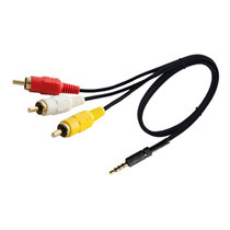 Cable AUX a 3 RCA (video) 1.8m