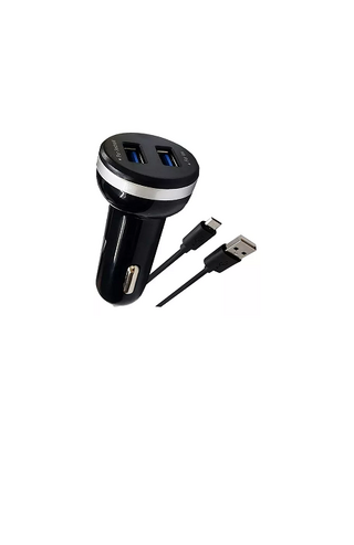 Cargador 12V Auto 2 Puertos USB Tipo C 3.1A PRO21