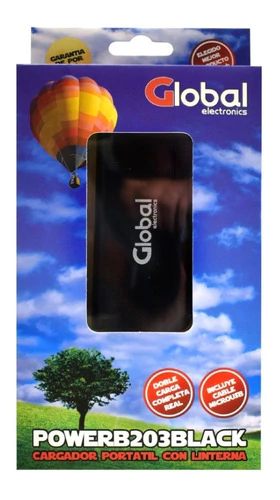 Cargador Portable Global 5200 mAh c/Linterna