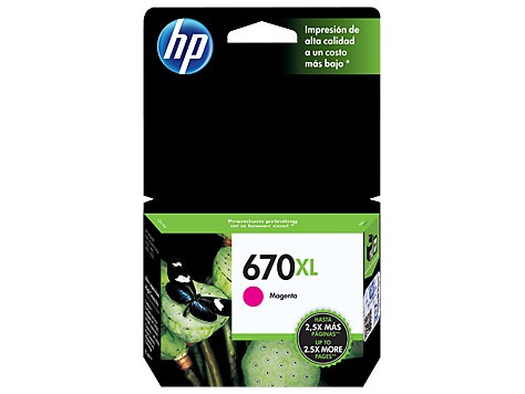 Cartucho HP 670 MAGENTA XL Orginal