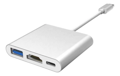 Adaptador Tipo C a HDMI+USB3.0+TIPOC Netmak TYPE