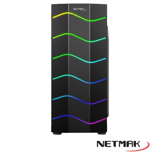 Gabinete Gamer Netmak Retroiluminado 1 Fun RGB