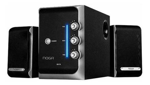 Parlantes NOGA 2.1 50W Caja Madera S2176