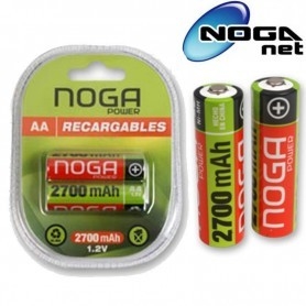 Pilas Recargables NOGA AA 2700 mAh x2