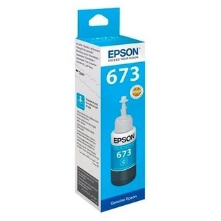 Tinta EPSON ORIGINAL 673 CYAN 70ml p/L800