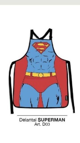 Delantal De Cocina Batman Superman Parrilla Papa Superheroe