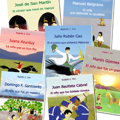 Colección completa Grandes niños de la patria. (Impresos en blanco y negro)