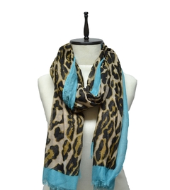 PASHMINA ESTAMPADA ANIMAL PRINT CON GUARDA