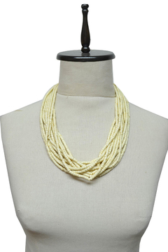 COLLAR MULTILINEAS CON CUENTAS EN HUESO