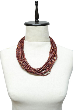 COLLAR MULTILINEAS CON CUENTAS EN HUESO - comprar online