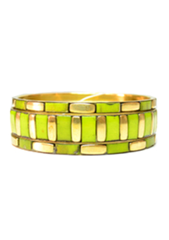 SET DE 3 PULSERAS METALICAS CON RESINA - comprar online