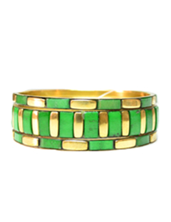 SET DE 3 PULSERAS METALICAS CON RESINA en internet