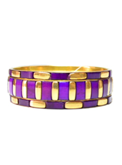 SET DE 3 PULSERAS METALICAS CON RESINA - comprar online