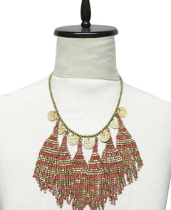 COLLAR DE MOSTACILLAS Y MONEDAS