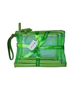 SET DE 3 PORTACOSMETICOS MESH CON MANIJA - tienda online