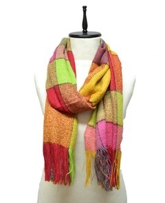 PASHMINA TEJIDA A CUADROS
