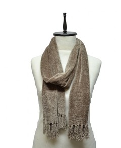 BUFANDA DE CHENILLE A CUADROS Y LISAS - comprar online