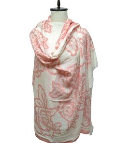 PASHMINA EN DEVORE CON FLORES - tienda online