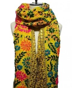 PASHMINA BORDADA CON HILOS Y LENTEJUELAS - tienda online