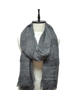 PASHMINA LISA CON DETALLES LINEALES - tienda online