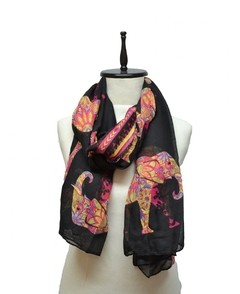 PAREO ALGODON ESTAMPADO CON ELEFANTES - comprar online