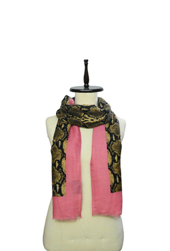 CHALINA ESTAMPADA ANIMAL PRINT PITON CON GUARDA - comprar online