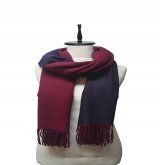 BUFANDON BICOLOR DOBLE FAZ CON FLECOS - tienda online