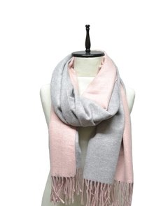 BUFANDON BICOLOR DOBLE FAZ CON FLECOS - tienda online