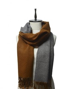 BUFANDON BICOLOR DOBLE FAZ CON FLECOS - ANTEPRIMA 