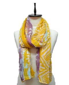 CHALINA ESTAMPADA CON DIBUJOS GEOMETRICOS MULTICOLOR - ANTEPRIMA 